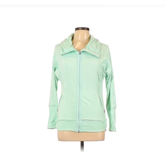 lululemon athletica Jackets & Blazers - Lululemon Women Logo Gym Blokette Full Zip Pilates Green Mint Jacket Size 10